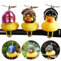 Bicycle Bell Small Yellow Duck With Helmet And Propeller 2 Lighting Modes Light Rubber Duck Toy For Cycling Bicycle Accessories|