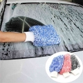 Car Wash Glove Ultra Soft Detailing Mitt Microfiber Double faced Long Plush Cleaning Tool Household Cleaning Accessory Supplies|