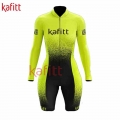 Kafit 2021 Winter New Green Cycling Suit Long sleeved Cycling Suit Ladies Racing Suit Tight fitting Women's Cycling Jumpsuit