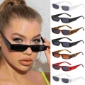 Small Rectangle Sunglasses Retro Narrow Frame Sunglasses Trending UV400 Sun Glasses Vintage Square Eyewear|Motorcycle Glasses|