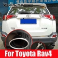 304 Stainless Steel Car Muffler End Pipe Exhaust Tips For Toyota Rav4 2014 2015 2016 2017 2018 2019 Styling Accessories - Muffle