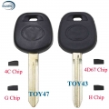 G Chip 4d67 Chip H Chip 4c Chip With Transponder Key Shell Fob Case For Toyota Toy43 Toy47 Blade - Car Key - ebikpro.com