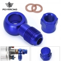 PQY ALUMINUM BLUE 044 Fuel Pump AN6 to 12.5MM Outlet Banjo Adapter Fitting + Cap PQY FK045BL+FK047|Fuel Supply & Treatment