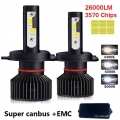 H4 LED H7 LED Super Canbus EMC High Power Headlight H1 H3 H8 H9 H11 9005 9006 Hb3 9004 9007 H13 9012 Led Bulb Turbo Lamp For Car