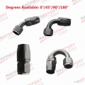 12AN 12AN AN12 Straight 0°/45°/90°/180° Degree Swivel Oil Fuel Line Hose End Fitting Adaptor BLACK|Fuel Supply & Treatment|