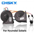 Chsky Car Horn Snail Horn For Hyundai Solaris 2015 12v Loudness 110db Loud Car Horn High Low Klaxon Claxon Horns Car-styling - M