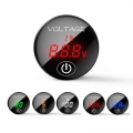 Car Motorcycle Dc 5v-48v Led Panel Digital Voltage Meter Battery Capacity Display Voltmeter With Touch On Off Switch - Volt Mete