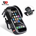 WEST BIKING Waterproof Bicycle Bag Mobile Phone Mount Bag For 6.5 inch iPhone Samsung Phone Mount MTB Cycling Handlebar Bags|Bi