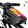 WILD MAN Bicycle Bag Phone Holder Case Waterproof Mountain Road Frame Front Top Tube Bike Bag Handlebar MTB Bike Accessories|Bi