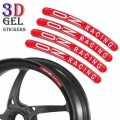 8PCS OZ Racing 3D Gel Motorcycle Wheel Hub Rim Strip Decal Car Sticker For 16 17 18 21 inch Wheel For Honda Suzuki Vespa Benelli