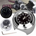 22-25mm Motorcycle Handlebar Clock Thermometer Moto Dial Accessories Mount Clock Handlebar Gauga Watch Thermometer Temp Mot - Cl