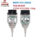 Latest V16.20.023 Mini Vci J2534 Ftdi Ft232rl Chip Car Obd 2 Diagnostics Cable Scanner Connectors For Toyota Tis Techstream - Di