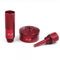 Aluminum Red Extended Run Gas Cap Adapter, Mess Oil Changes Funnel, Magnetic Tip Dipstick Oil Dip Stick for Honda eu2000i eu10i|