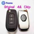 Original 3 Button 434MHz FSK Flip Remote Control Key For Renault Megane 4 Captur Kadjar Symbol With PCF7952E 4A Chip|Code Reader