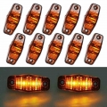 10Pcs Amber 2 Led Light Oval Clearance Trailer Car 24V LED Truck Side Marker Tail Lamp|Truck Light System| - Ebikpro.com