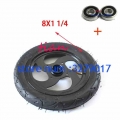 8" Pneumatic Wheel With Inner Tube For Kickscooter Scooter Wheel Size 8x1 1/4 Aluminium Alloy Hub 32mm Width Inflated Tube