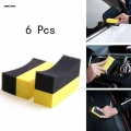 6Pcs Tire Contour Dressing Applicator Pads Gloss Shine Color Polishing Wax Sponge|Waxing Sponge| - ebikpro.com