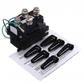 400A Black Winch Relay Solenoid DC 12V Car Vehicle ATV Truck With 6 Pattern Protection Caps 21X #273101|Valves & Parts| -