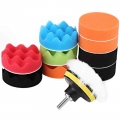 12Pcs Polishing Pads Sponge Buffing Polishing Pad Kit for Car Polisher with Drill Adapter 3 Inch|Sponges, Cloths & Brushes|