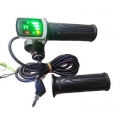 24v 36v 48v Electric Bicycle Twist Throttle Accelerator Gas With Lcd Display And Key Lock For Electric Bike/scooter E-bike Parts