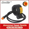 FREE SHIPPING! Waterproof Connector Plug Thumb Throttle 24V 36V 48V 60V 72V E bike Wuxing Brand 130X|Electric Bicyc