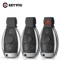 KEYYOU For Benz 2/3/4 Buttons Keyless Entry Smart Key Fob Remote Car Key Shell For Mercedes Benz Year 2000+ Supports NEC and BGA