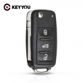 Keyyou Replacement For Vw Volkswagen Golf Mk6 Tiguan Polo Passat Cc Seat Skoda Octavia 3button Folding Car Key Shell Case Fob -