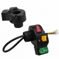 3 in1 Motorcycle Switch Electric Bike Scooter ATV Quad Light Turn Signal Horn ON/OFF Button for 22mm Dia Handlebars Motorbike AC