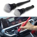 2pcs Car Detailing Brush Auto Wash Accessories Car Cleaning Tools Car Detailing Kit Vehicle Interior Air Conditioner Supplies -