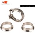 Universal 2,2.25,2.5,3,4 Inch V-band Clamp Flange Kit Turbo Downpipe Wastegate V-band Turbo Exhaust Pipes Car Accessories - Hang