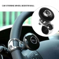 1PC Universal Black Metal Steering Wheel Helper Grip Spinner Knob Turning Hand Control Booster Power Handle Ball Car Accessories