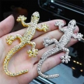 3D Rhinestone Diamond Lizard Gecko Car Sticker Decoration Badge Emblem Car Styling Crystal Creative Auto Sticker Car Accessories