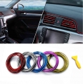 3/5m Car Moulding Trim Strip Interior Detachable Gap Decoration Strip Protector Pvc For Auto Car Dashboard Panel Door Edge - Int