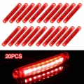 LEEPEE 20Pcs/set 9 LED 24V Side Marker Lights Red Lamps For Bus Truck Trailer Tail indicators Parking Lights Parking Lights|Truc