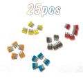 25 Pcs 3 Pins Fuse 5a 7.5a 10a 15a 20a For Ford Focus Mondeo Dodge Jeep - Fuses - ebikpro.com