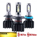 Yellow Led H7 H11 Led Fog H8 H16 H27 880 881 Hb4 H1 H3 9005 9006 Hb3 Auto Car Headlight Bulbs 50w 6500k 3000k Led Fog Light - Fo