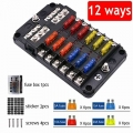 12 Way Blade Fuse Box Block & Auto Marine FuseBox Holder 12V 32V Bus Bar Car Kit|Fuses| - ebikpro.com