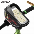 Lixada Bike Bicycle Bag Top Tube Handlebar Case Touchscreen Cell Phone Mount Holder MTB Road Bike Bicycle Front Frame Bag