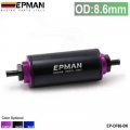 Universal 100 Micron 8.6mm Aluminum High Flow Fuel Inline Petrol Filter Car Truck Ep-of86 - Engine - ebikpro.com