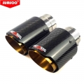 Genuine Sumsoo 1 Piece New Golden Stainless Steel Exhaust Muffler End Pipe For Universal Carbon Cola De Escape - Mufflers - Offi