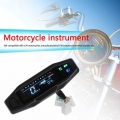 Mini Universal Motorcycle Speedometer Odometer Tachometer RPM Fuel Meter Backlit LCD Digital Electric Injection Carburetor Meter