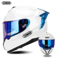 Motorcycle Helmet For Men Full Face Capacete Casco Moto With Doublel Lens Racing Motorbike Dot Approved Washable Liner Casco - H