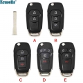 2/3/4 Buttons Folding Flip Remote Car Key Shell Case Cover Fob For Ford Fusion Edge Explorer 2013 2014 2015 Hu101 Uncut - Car Ke