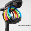 4 Digit Password Bicycle Code Lock Mountain Bike Portable Security Anti theft Cable Lock Steel Wire Lock Bicycle Accessories|Bic