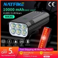 NATFIRE 10000 mAh Bike Light Rainproof USB Rechargeable LED Bicycle Light Super Bright Flashlight for Cycling Front / Rear Light