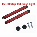 2Pcs 15LED Strip Signal Lamp Trailer Stop Tail Lights Trailer Truck RV Stop Turn Signal Brake Rear Tail Light 12V/24V|Truck Ligh