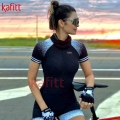 Macaquinho Ciclismo Feminino Kafitt Women's Triathlon Cycling Jersey Women's Sweatshirt Set Short Sleeve Black Jumpsuit