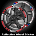 16 Strips Reflective Motorcycle Wheel Stickers Rim Tape Decals For Honda Yamaha Ktm Suzuki Bmw Kawasaki Vespa Ducati Aprilia - D