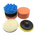 7Pcs Buffing Pad Set Thread 4 inch Auto Car Polishing Pad Kit for Car Polisher and Drill Adaptor M14 Power Tools Car Accessories