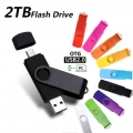 2TB USB 2.0 OTG Flash Drive 2TB USB TYPE C 2 In 1 Metal Flash Drive 1tb Flash Disk U Disk Laptop Phone High Speed Flash| | - O